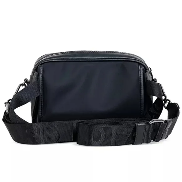 Karl Lagerfeld Paris Black/Gunmetal Voyage Crossbody Belt Bag- NWOT - Picture 3 of 5